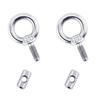2Pcs Awning Rail Stoppers Stops Motorhome Campervan Caravan Silver Stainless Steel M4 X 12mm X 6mm Diameter Camper Parts