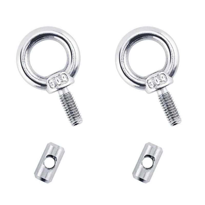 2Pcs Awning Rail Stoppers Stops Motorhome Campervan Caravan Silver Stainless Steel M4 X 12mm X 6mm Diameter Camper Parts