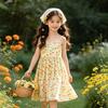 Xiao Yinman Girls' Sleeveless Floral A-line Dress