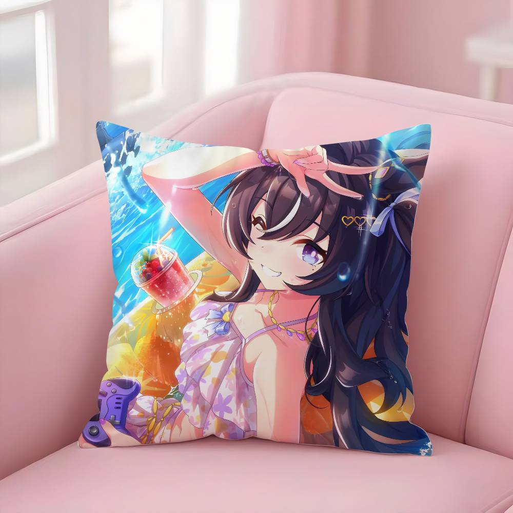 Anime U-Uma Musume Pretty DerbyS Pillow Case Soft Plush Fabric Double Sided Print Decorative Home Living Room Gift Cushion Cover