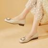 New square head single shoes autumn French Xiaoxiangfeng Xian gentle flat shoes shallow mouth soft sole Doudou shoes
