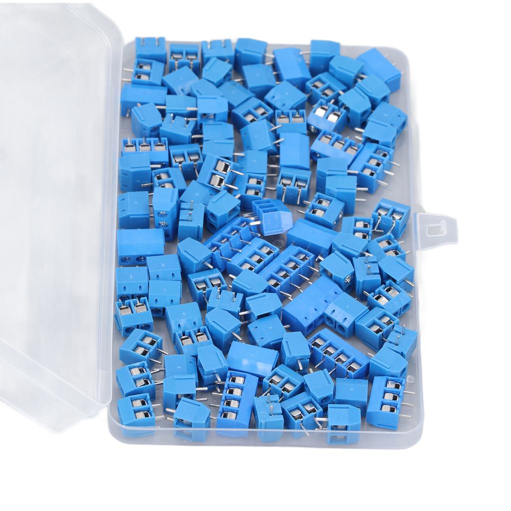 100Pcs PCB Mount Screw Terminal Block Connector 5.08mm 2P 3P 4P PCB Terminal Block for 14?22AWG