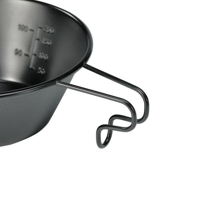 High Quality Titanium Coating with Handle Picnic Portable Outdoor Multi-purpose Stainless Steel Bowl M Size 12cm чёрный