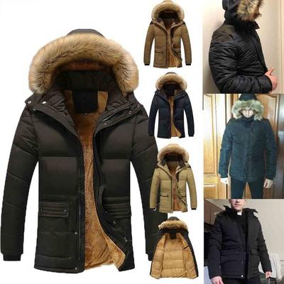 Winter Coat Plus Size Men Jacket Warm Overcoat Outwear Cotton Hooded Down Coat