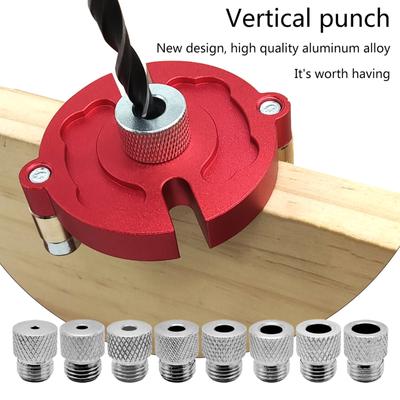 Dřevoobráběcí vertikální kolíkovačka Samostředící vodicí pouzdro pro vrták Děrovací lokalizátor Nástroj 3-10mm Stolařství DIY Nábytek