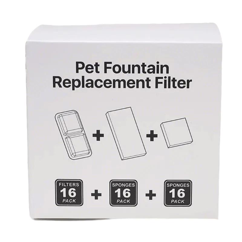 8/12/16 Stück Ersatzfilter für Haustierbrunnen Einzigartiges Rechteck Doppelte Filtration Doppelte Filtration Ersatz