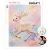 5D Pearl Art Elegant Deer Floral Design DIY Rhinestone Painting Frameless Wall Decor Handmade Craft Gift for Home Bedroom Living Room