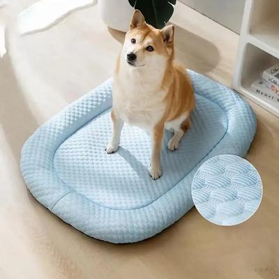 1 STÜCK Sommer Hundebett Katze Kissen Welpe Schlafnest für Kleine Mittelgroße Große Hund Katze Eis Seide Kühlmatte Haustier Zwinger Kühlbett