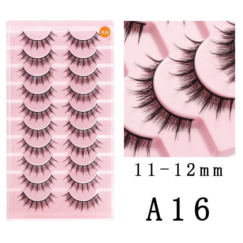 

Накладные ресницы корейских девушек — цельные, с черным жестким стержнем для завивки двойного века, естественный вид.