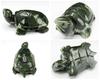 Natural Serpentine Lucky Office Dark [Sekimachi] Traveler's Amulet, Turtle, Hand-Carved, Charm, Ornament,