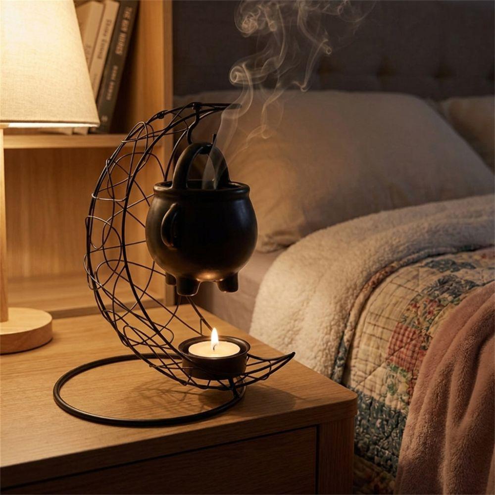 Iron Hollow Out Candle Stand Decorative Wax Melt Burner Tealight Holder Party Decoration