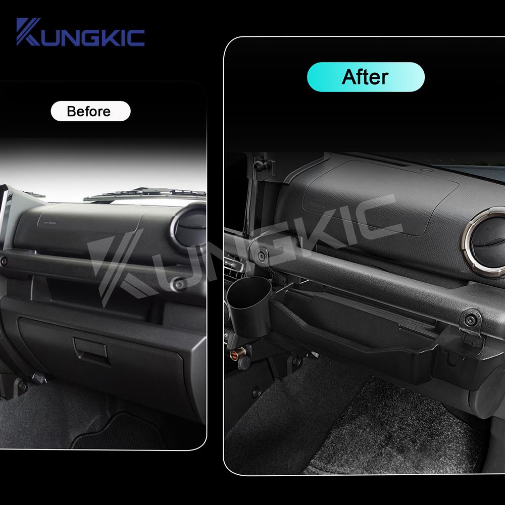 For Suzuki Jimny JB64 JB74 2018-2025 3-Door 5-Door Passenger Side Center Console Organizer Storage Box
