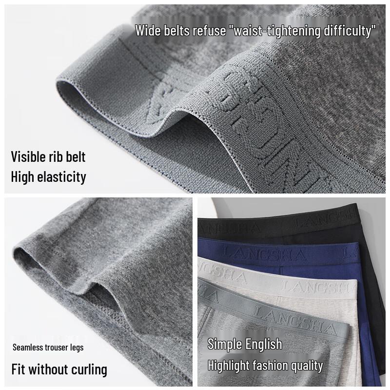 Langsha Men's Pure Cotton Boxer Briefs