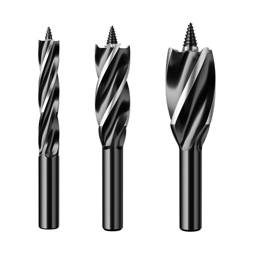 Hand Branch Drill, Hexagonal Shank Hole Opener, Four-slot Four-blade Woodworking Drill Set, Outdoor Manual Multi-purpose Drill