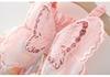 Girls' Summer Spaghetti Strap Mesh Dress with 3D Butterflies - Princess Style