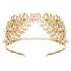 Wedding Crown Pearls Leaf Designs Comfortable Metal Headpiece For Bride Sustainable Party Accessory