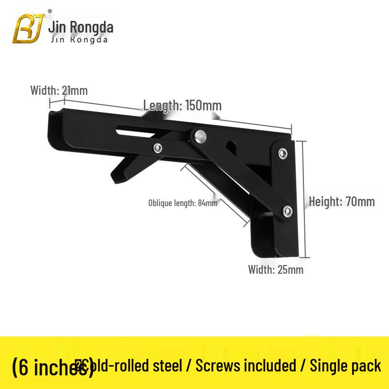 Stainless Steel Foldable Triangle Shelf Bracket Wall-Mounted Storage Rack