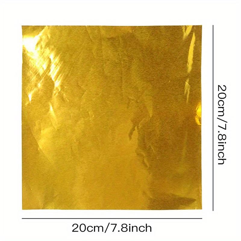 100pcs Aluminum Foil Candy Wrappers Set – Extra Large Square (7.8x7.8 Inches), for Chocolate, Lollipops & Food Wrapping, Decorative Tin Foil Packs