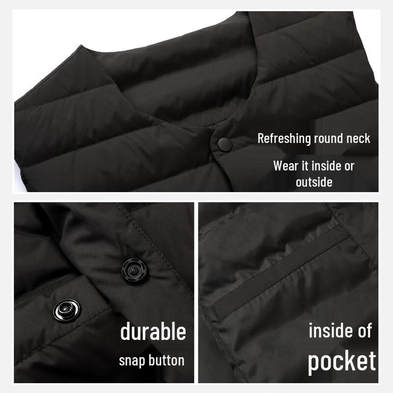 Men's Lightweight Round Neck Down Vest