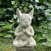 Waterproof Resin French Bulldog Sculpture Yoga Pose Meditation Dog Figurine Zen Garden Decoration Waterproof Prayer Ornaments