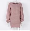 Women's Knit Off-Shoulder Lantern Sleeve Sweater Dress - Autumn/Winter 2025 Collection