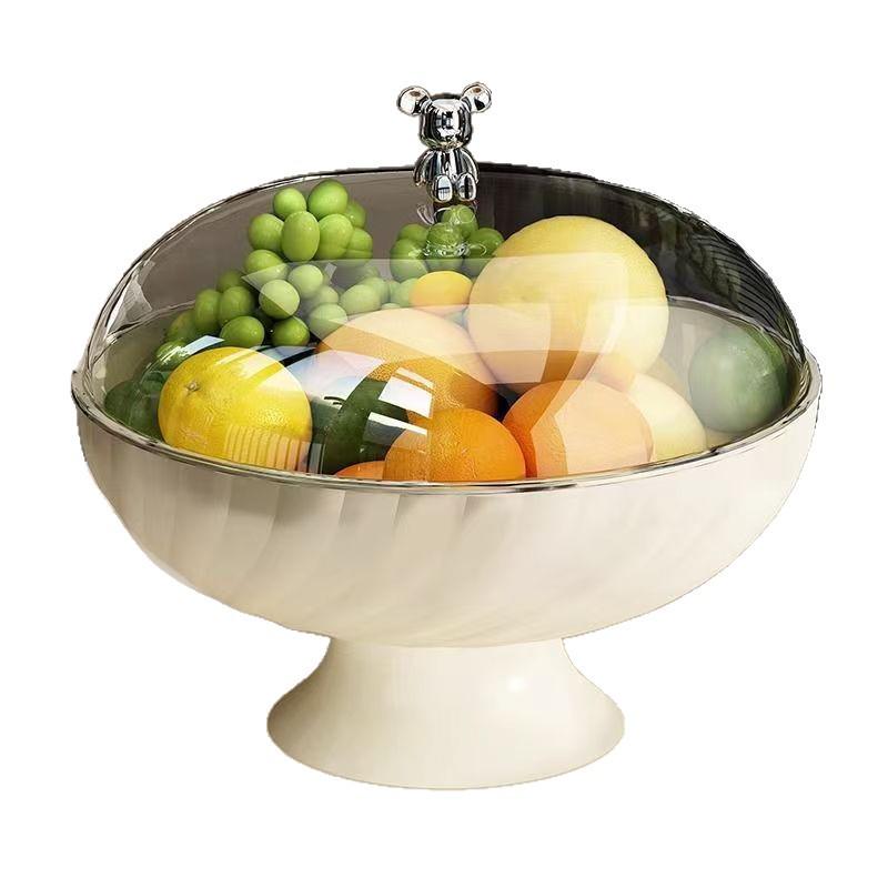 Průhledný multifunkční talíř na ovoce a svačinu na konferenční stolek do obývacího pokoje