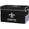 NFL New Orleans Saints Small Collapsible Storage Footlocker Bins Durable Polyester Rectangular Storage Box with Lid Office Kids
