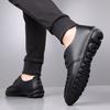 Comfortable Lightweight Men's Shoes Leather Handmade Breathable Soft Bot Casual Busin Commuting Sle round Toe Men Sneakers