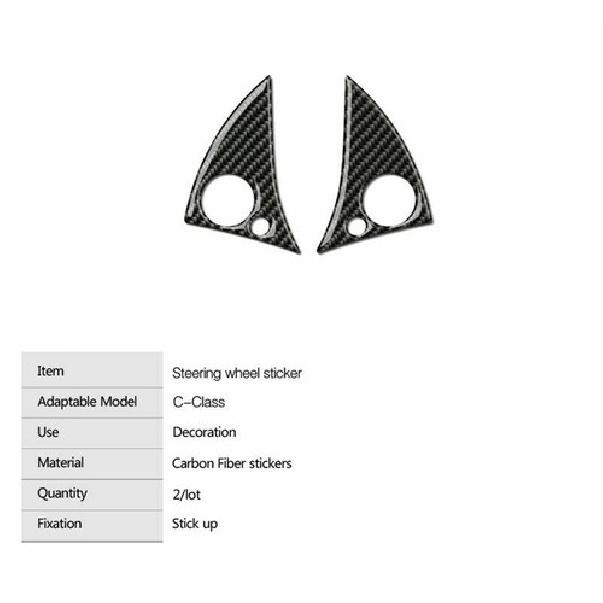 For mercedes W204 C class Carbon Fiber car modification interior button Stickers