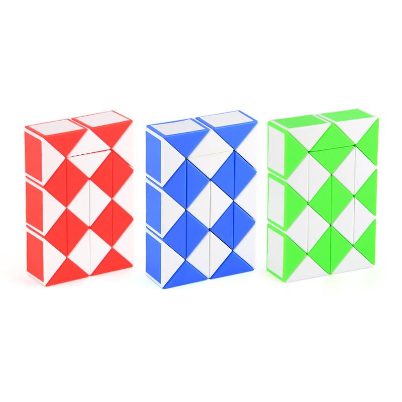 Colorful 24 Segment Magic Snake Puzzle Toy Flexible Educational Fidget Toy For Kids