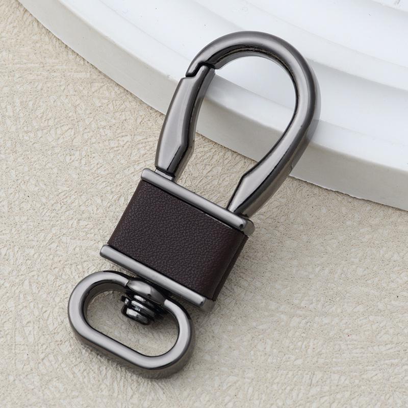 Breloc din piele în culoarea macaron cu cataramă de talie - Accesoriu auto personalizat și cadou mic