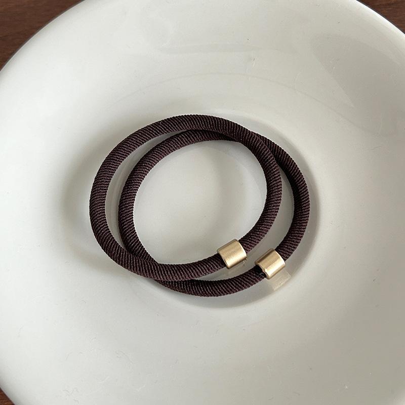 5 Stück Koreanischer Stil Vintage Leopardenmuster Haarbänder Hohe Elastizität Tägliche Basis Pferdeschwanz Gummibänder Haargummis Seile Mädchen Kopfschmuck