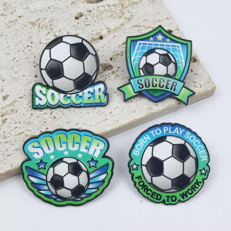 Handmade 3D Soccer Event Football Enamel Pin Zinc Alloy Brooch For Fan Collectors And Fashion Accessories