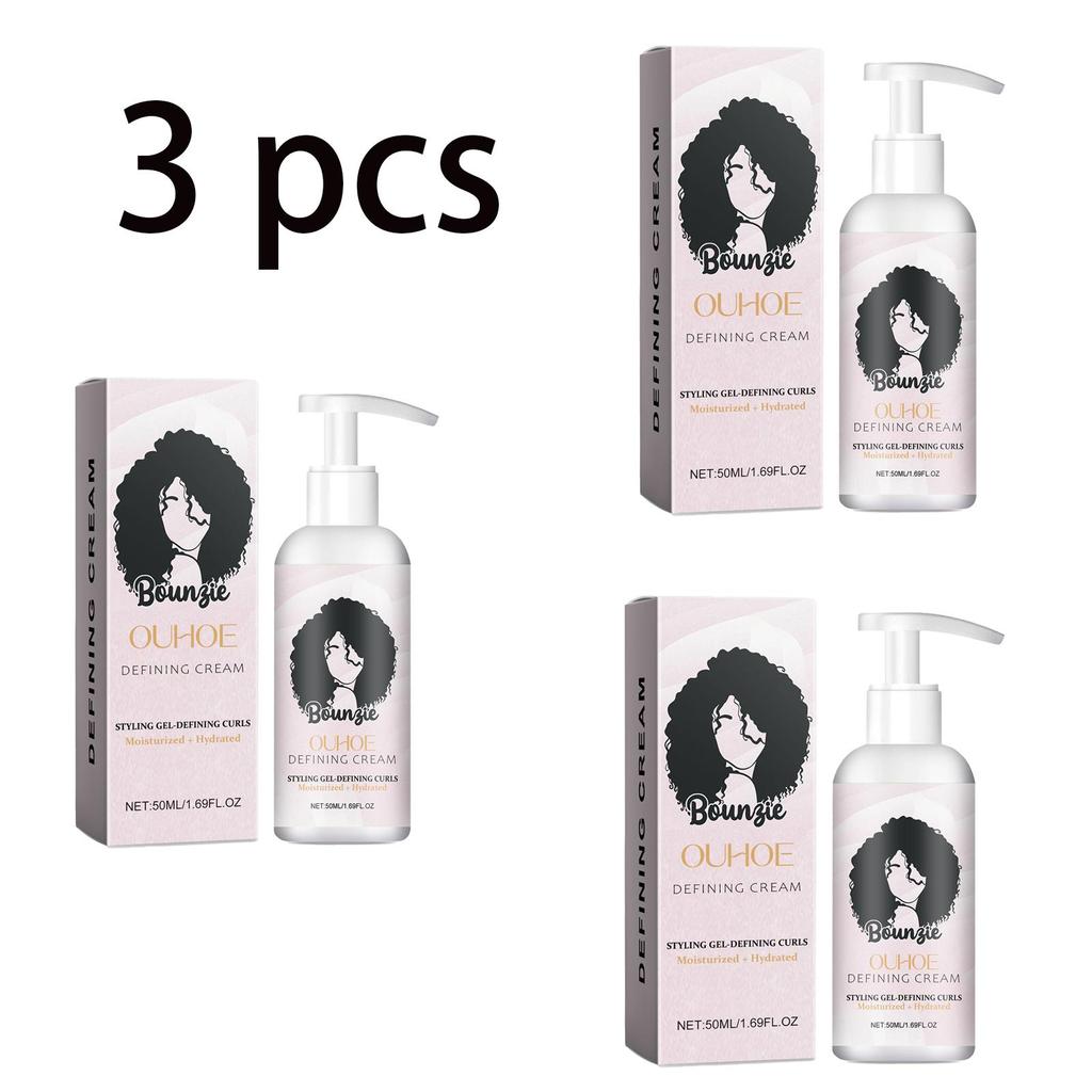 OUHOE Elastic Hair Gel 50ml, Curl Elastic Jelly, Anti-Frizz, Moisturizing and Repairing, Voluminous and Full, Curl Styling and Setting Cream