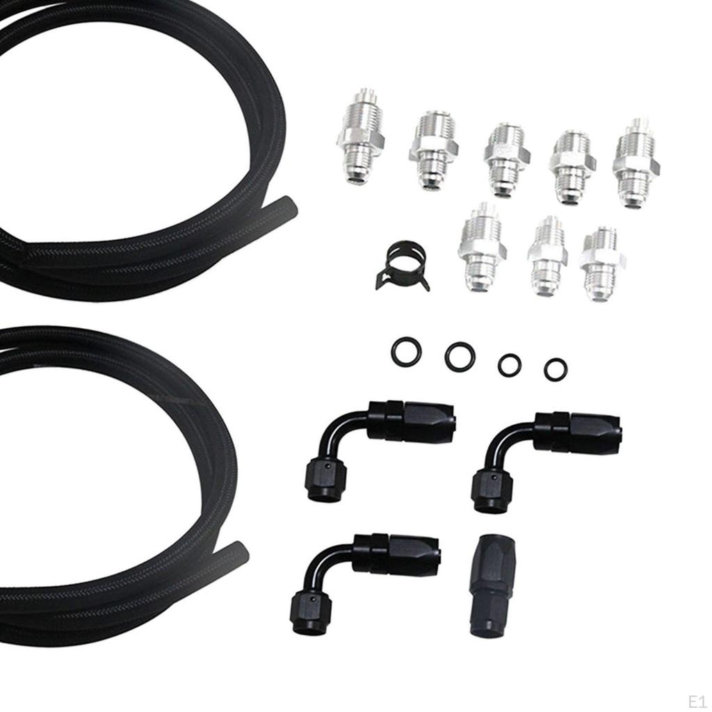 Power Steering Pump Hose Kit Replace Braided Universal 551082 for Engines Spare Parts Easily Install