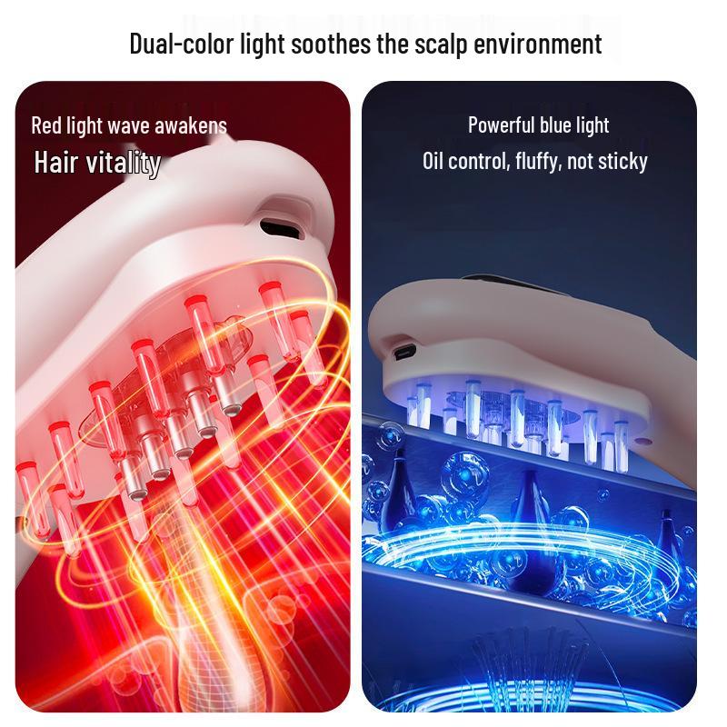 Electric Red Light Hair Growth & Scalp Massage Comb with Liquid Application