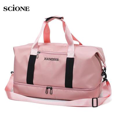 Geanta de bagaje de voiaj Impermeabil Nylon Sport Lady Duffel Genți de gimnastică de înot Genți de mână Femei Bărbați Covoraș de yoga