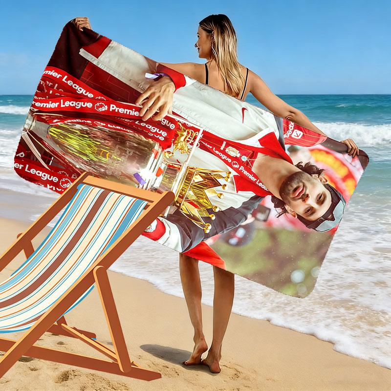 Dominik Szoboszlai Print Beach Towel, Large Soft Quick Dry Towel for Beach Camping Swimming