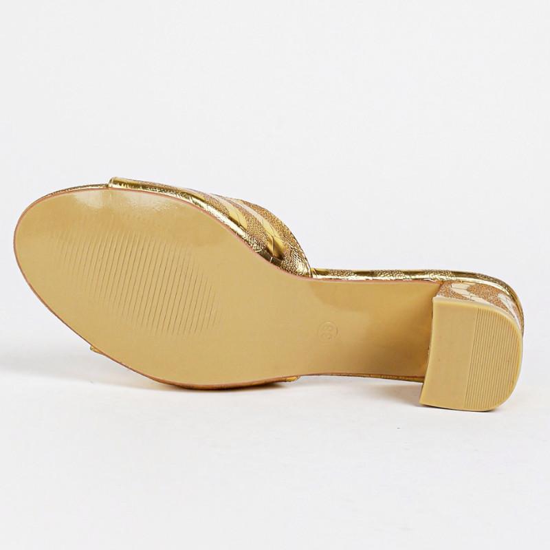 Fashion Fashion Narrow Band Buckle Slide Sandals 42 Large Size Open-toe Square Heel Sandals Woman Comfort Non-slip Vacation Beach Shoes