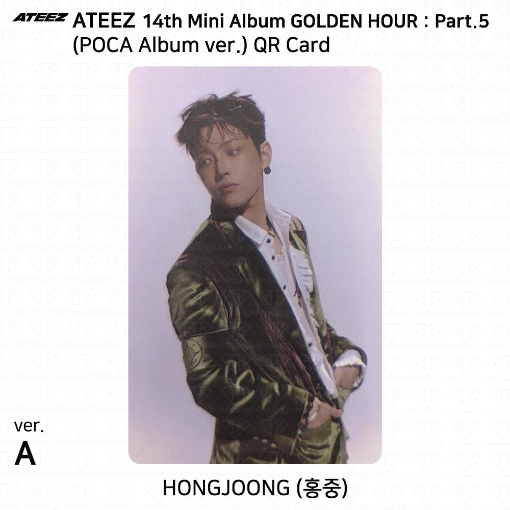 ATEEZ 14-й мини-альбом Golden Hour Часть.5 POCA Альбом версия. Фотокарта A VER Hongjoong - QR Card (A ver.) gray