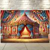 1 Stück, lebhaftes Zirkuszelt-Wandbanner, geeignet für Partys und Weihnachtsgeschenke