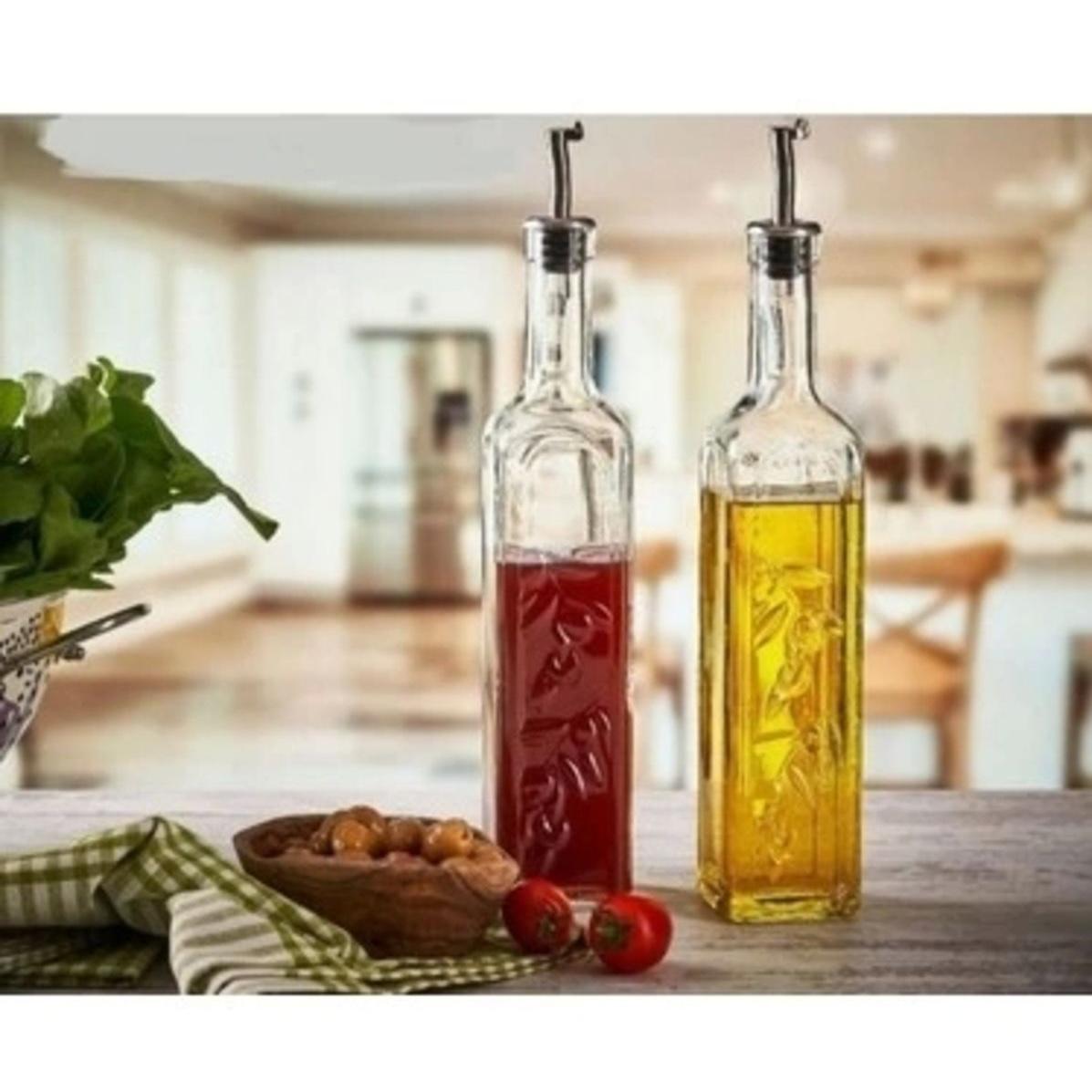 

Oil Bottle Vinegar Bottle Silicone Sealed 1000 Cc Oil Can Home Kitchen Standart білий