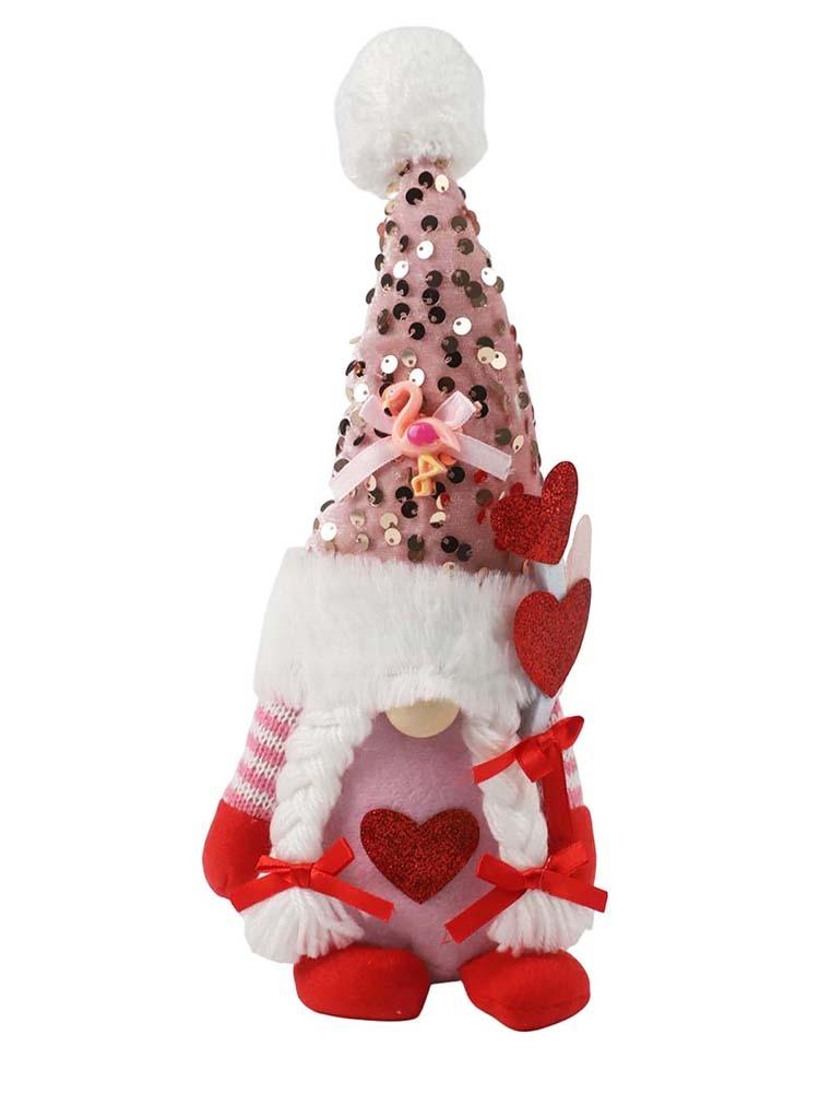 Gnome Decorations Handmade Plush Doll Valentines Day Gnome