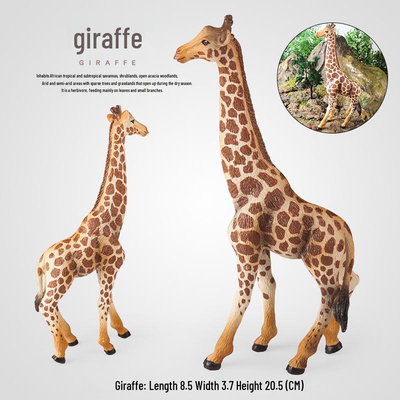 Large Giraffe Wild Animal Model Toy for Kids' Science and Cognitive Learning