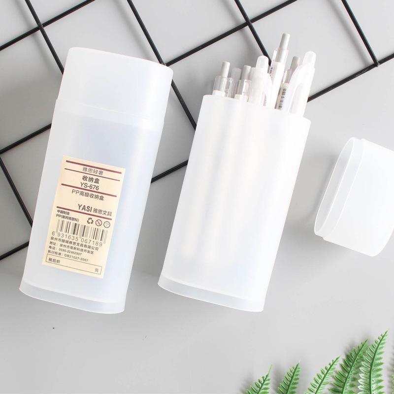 Creative Simple Series Portable Desktop Organizer Pen Holder Pencil Bag Storage Box School Office Stationery