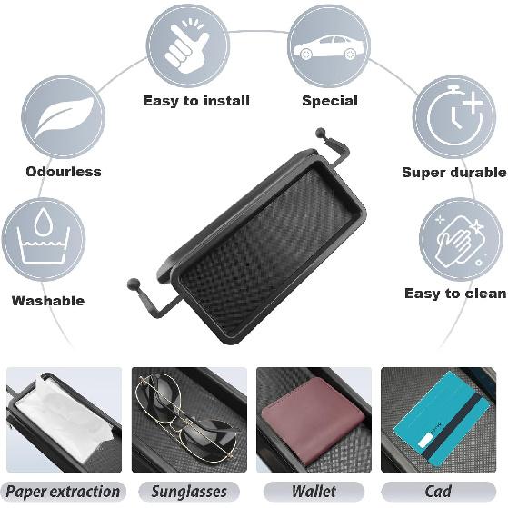 SKTU 2024 Tacoma Dashboard Organizer 8 Inch for 2024+ Tacoma (SR/SR5/TRD PreRunner/TRD Sport/TRD Off-Road) Behind Screen Organizer 2024 Tacoma ABS