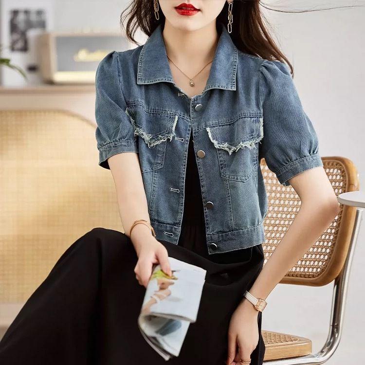 2026 Summer Retro Denim Dress & Vest Set: Casual Short-Sleeved Two-Piece Fashion