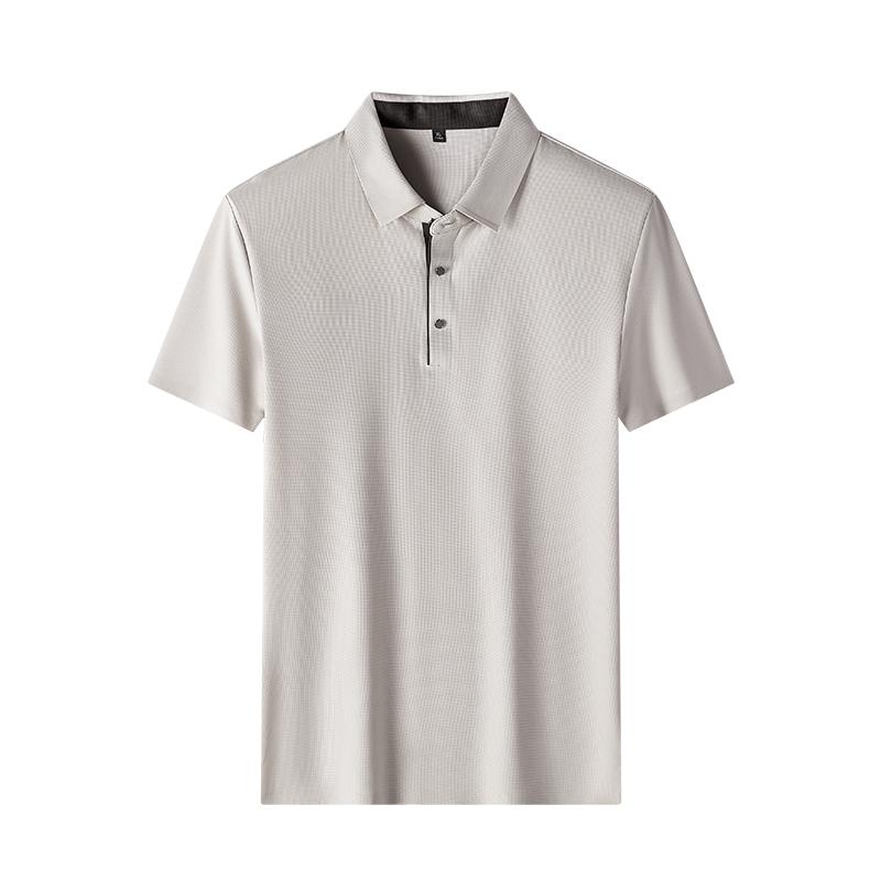 

Ice Silk POLO Shirt Seamless POLO Shirt Men s Lapel POLO Shirt Short Sleeve Men 3XL абрикос світлого кольору