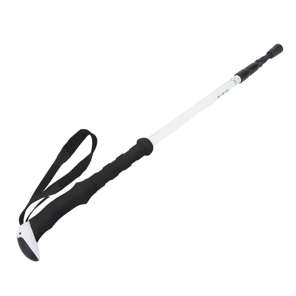 Outdoor Walking Pole with Ergonomic Handle Wrist Straps 3 Section Anti Shock Retractable Hiking Stick for Hiking