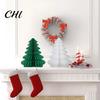 Layered Christmas Tree Decorations Decoration Hanging Ornament Easy Assembly Aesthetic Holiday Ornaments Festive Decor 3D Honeycomb Paper Setting